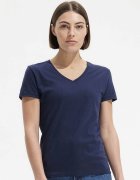 Dames T-shirt Sols Imperial V-Neck